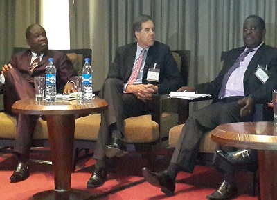 (L-r) Professor Chinedu Nebo, minister of Power, Scott Desmarais, partner, McKinseu & Company and Engineer Beks Dagogo-Jack, chairman, Presidential Task Force on Power, during EnergyNet Power Summit in Lagos